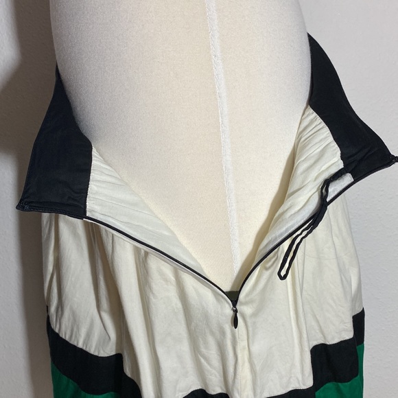 Phase Eight Color Block Cotton A-Line Midi Skirt, 34" Waist, Size 16 - Picture 10 of 13